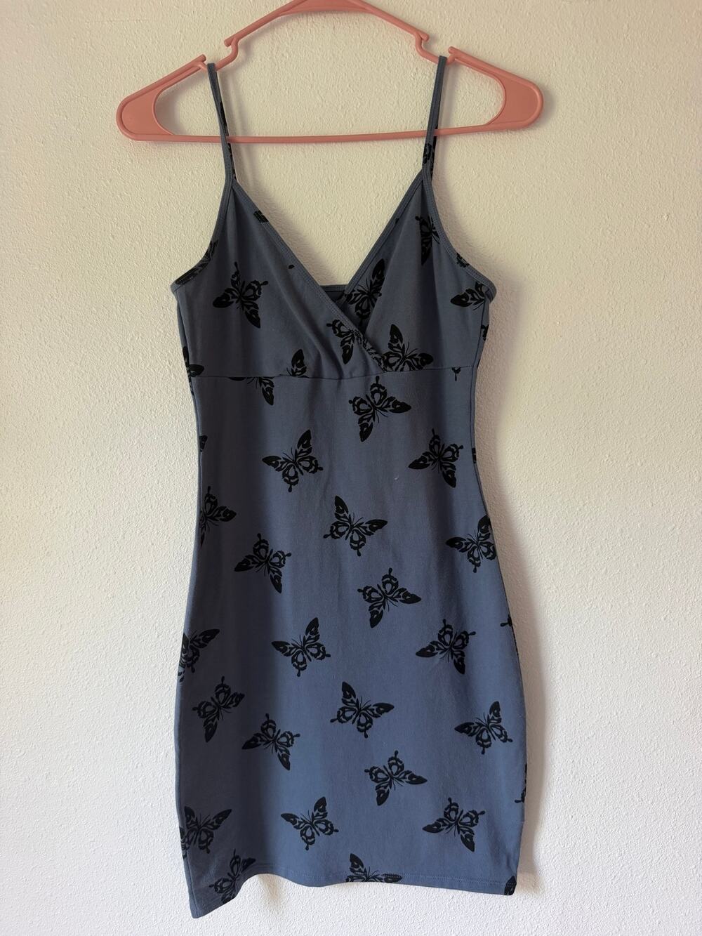 Purple Black Ethereal Butterfly Babydoll Bodycon Mini Fairy Whimsigoth Grunge M